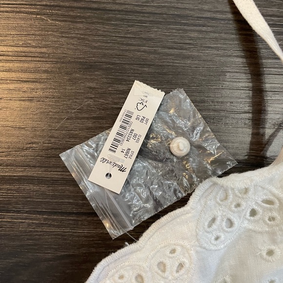 Madewell Eyelet Linen Blend Crop Tank Top NWT - Picture 5 of 5